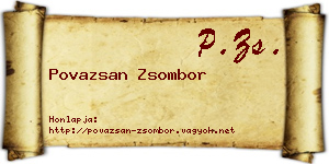 Povazsan Zsombor névjegykártya